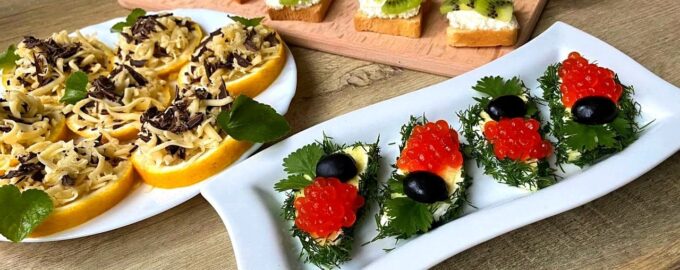 Простые закуски из сыра на праздничный стол