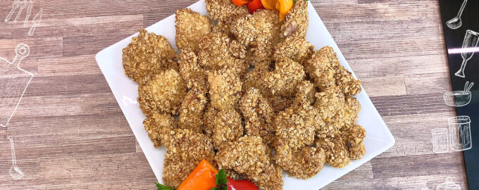 Маринованная индейка в панировке из овсяных хлопьев
