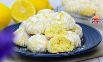 30 минут и готово! Мраморное лимонное печенье с трещинками