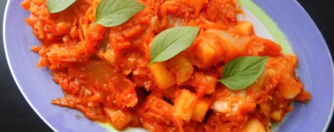 Рыба по-гречески с ананасом