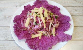 Легкий салат из пурпурной пекинской капусты (без майонеза)!