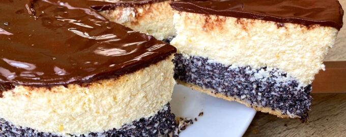 Пирог с творогом и маком