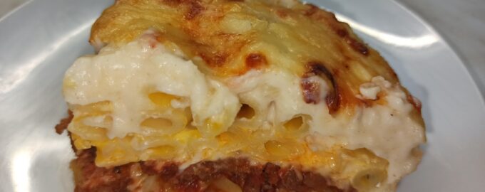 Вкусная запеканка из макарон с фаршем