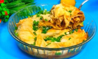Быстрый и вкусный рецепт пирога из лаваша с грибами на ужин