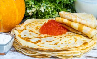 Быстрые блины из пшеничной муки на кефире