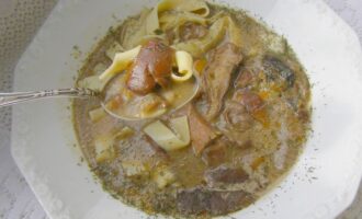 Грибной суп с макаронами
