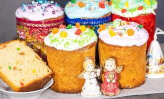 Пасхальные куличи с цукатами и изюмом