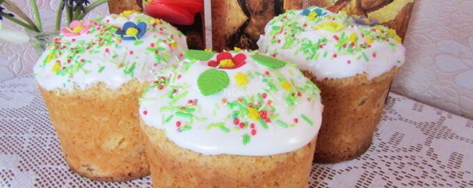 Творожный кулич без дрожжей