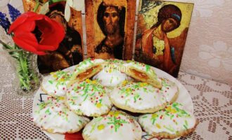 Пасхальное творожное печенье с курагой