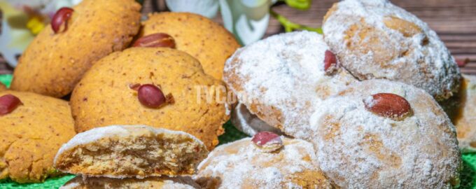 Песочное печенье с жареным арахисом