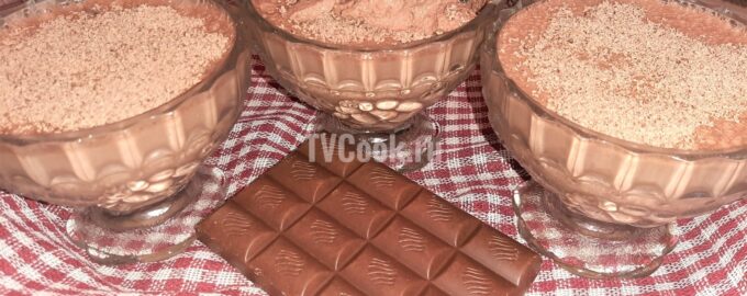 Десерт из ряженки с какао