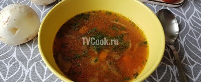 Постный грибной суп