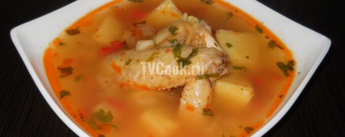 Томатный Куриный суп с овощами