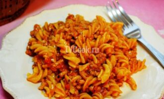 Макароны по-флотски с фаршем
