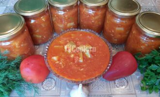 Салат из кабачков в томатном соусе на зиму
