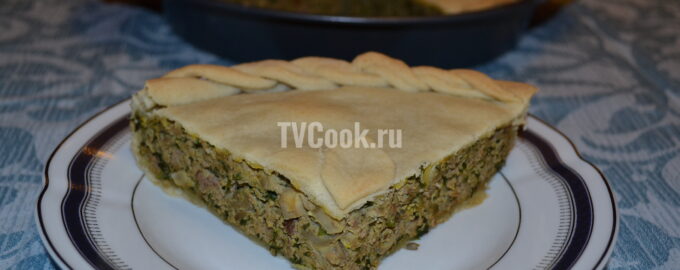 Пирог с печенью в духовке