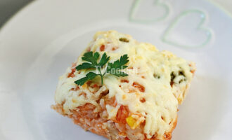 Рисовая запеканка с мясом