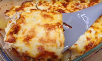 Картофель, запеченный в духовке с мясом