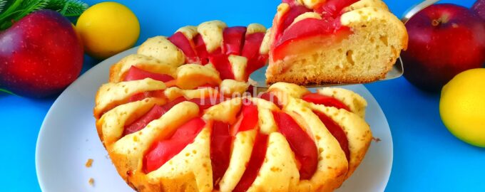 Пышный и мягкий яблочный пирог