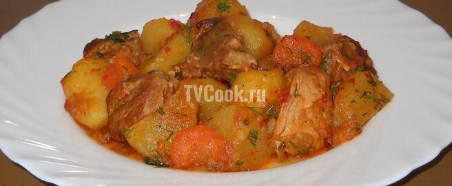 Тушеное мясо с картошкой