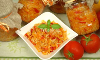 Овощной салат с рисом на зиму