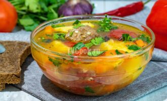 Суп-шурпа из баранины с овощами и специями