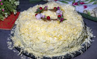 Салат Мимоза с рыбными консервами классический с яблоками