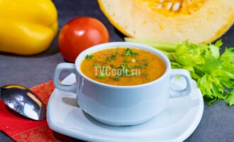 рецепт Постный овощной суп-пюре со специями