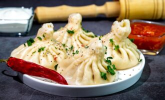 Классические хинкали с мясным фаршем и специями