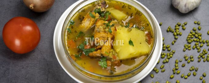 Чечевичный суп по турецки с курицей и овощами