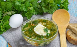 Куриный суп с крапивой и овощами