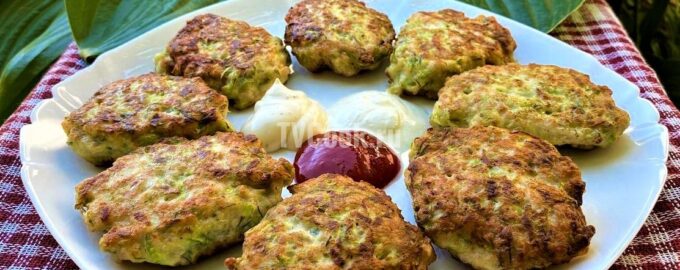 Кабачковые оладьи с куринным фаршем