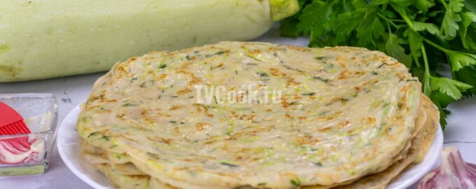 Кабачковые блины с яйцом на молоке