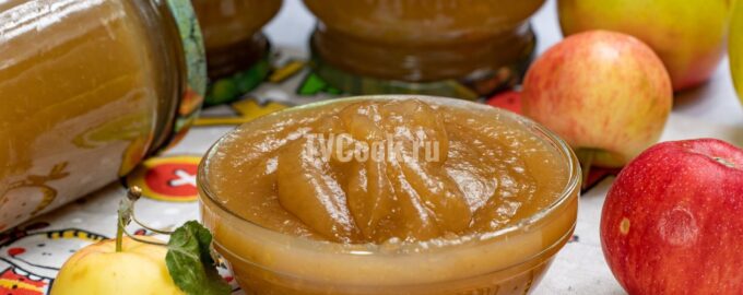 Повидло из сезонных яблок с сахаром